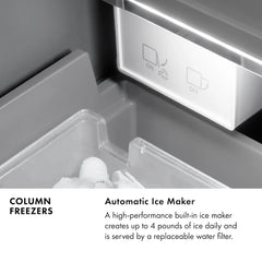 ZLINE 18 in. 8.6 cu. ft. Left Hinge Column Freezer - RCFVL - The Home Selection