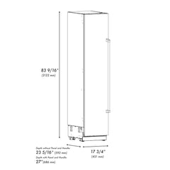ZLINE 18 in. 8.6 cu. ft. Left Hinge Column Freezer - RCFVL - The Home Selection
