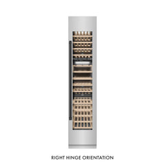 ZLINE 18 in. 9.0 cu. ft. Triple Zone 68 Bottle Right Hinge Column Wine Cooler - RCWVR - The Home Selection