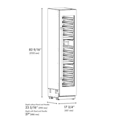 ZLINE 18 in. 9.0 cu. ft. Triple Zone 68 Bottle Right Hinge Column Wine Cooler - RCWVR - The Home Selection
