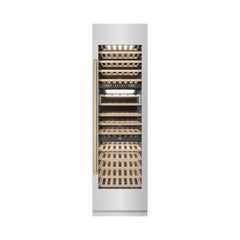 ZLINE 24 in. 12.4 cu. ft. Triple Zone 100 Bottle Column Wine Cooler - RCWV - The Home Selection