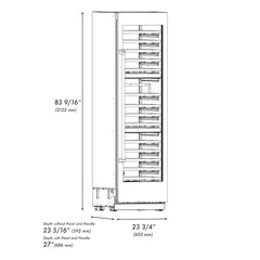 ZLINE 24 in. 12.4 cu. ft. Triple Zone 100 Bottle Column Wine Cooler - RCWV - The Home Selection