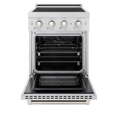 ZLINE 24 in. 3.2 cu. ft. Paramount Induction Range with 3 Element Cooktop and Electric Convection Oven - SINR - The Home Selection