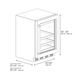 ZLINE 24 in. Touchstone 151 Can Beverage Fridge - RBSO - The Home Selection