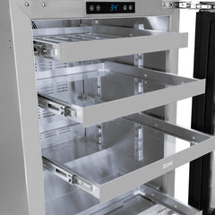 ZLINE 24 in. Touchstone 151 Can Beverage Fridge With Panel Ready Glass Door (RBSPO-24) - The Home Selection