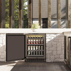 ZLINE 24 in. Touchstone 151 Can Beverage Fridge With Solid Stainless Steel Door - RBSO-ST-24 - The Home Selection