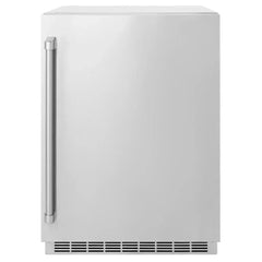 ZLINE 24 in. Touchstone 151 Can Beverage Fridge With Solid Stainless Steel Door - RBSO-ST-24 - The Home Selection