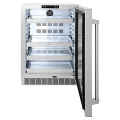 ZLINE 24 in. Touchstone 151 Can Beverage Fridge With Solid Stainless Steel Door - RBSO-ST-24 - The Home Selection