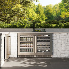 ZLINE 24 in. Touchstone 151 Can Beverage Fridge With Stainless Steel Glass Door (RBSO-GS-24) - The Home Selection