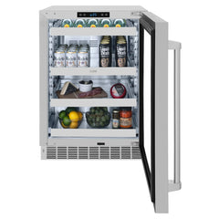 ZLINE 24 in. Touchstone 151 Can Beverage Fridge With Stainless Steel Glass Door (RBSO-GS-24) - The Home Selection