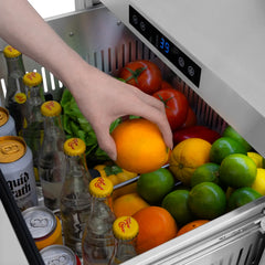 ZLINE 24 in. Touchstone 168 Can Outdoor-Rated Dual Refrigerator Drawer - RDSO - The Home Selection