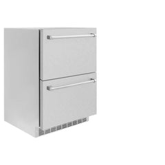 ZLINE 24 in. Touchstone 168 Can Outdoor-Rated Dual Refrigerator Drawer - RDSO - The Home Selection