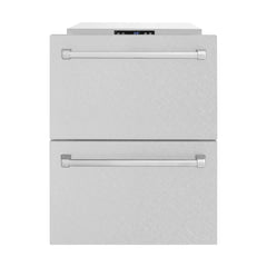 ZLINE 24 in. Touchstone 168 Can Outdoor-Rated Dual Refrigerator Drawer - RDSO - The Home Selection