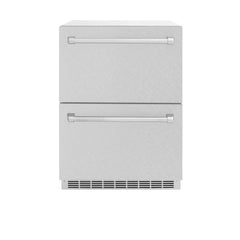 ZLINE 24 in. Touchstone 168 Can Outdoor-Rated Dual Refrigerator Drawer - RDSO - The Home Selection