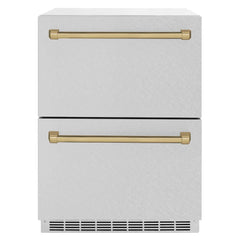 ZLINE 24 in. Touchstone 168 Can Outdoor-Rated Dual Refrigerator Drawer - RDSO - The Home Selection