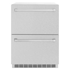 ZLINE 24 in. Touchstone 168 Can Outdoor-Rated Dual Refrigerator Drawer - RDSO - The Home Selection