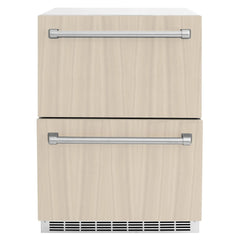ZLINE 24 in. Touchstone 168 Can Outdoor-Rated Dual Refrigerator Drawer with Panel-Ready Doors - RDSPO-24 - The Home Selection
