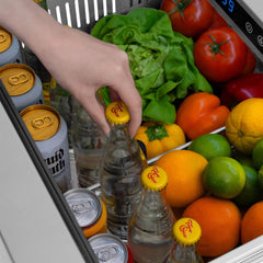 ZLINE 24 in. Touchstone 168 Can Outdoor-Rated Dual Refrigerator Drawer with Stainless Steel Doors - RDSO-ST-24 - The Home Selection