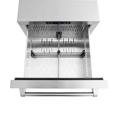 ZLINE 24 in. Touchstone 168 Can Outdoor-Rated Dual Refrigerator Drawer with Stainless Steel Doors - RDSO-ST-24 - The Home Selection