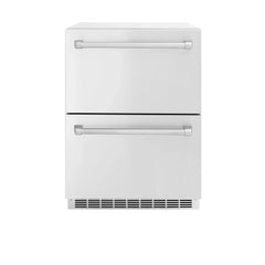 ZLINE 24 in. Touchstone 168 Can Outdoor-Rated Dual Refrigerator Drawer with Stainless Steel Doors - RDSO-ST-24 - The Home Selection