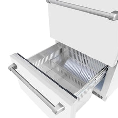 ZLINE 24 in. Touchstone 168 Can Outdoor-Rated Dual Refrigerator Drawer with White Matte Doors - RDSO - The Home Selection