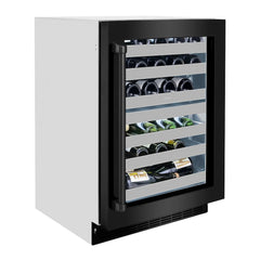 ZLINE 24 in. Touchstone Dual Zone 44 Bottle Wine Cooler With Black Stainless Steel Glass Door - RWDO-BS-24 - The Home Selection