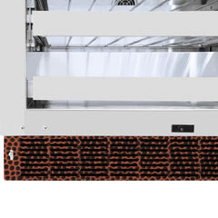 ZLINE 24 in. Touchstone Dual Zone 44 Bottle Wine Cooler with Hand Hammered Copper Glass Door - RWDO-HH-24 - The Home Selection