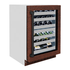 ZLINE 24 in. Touchstone Dual Zone 44 Bottle Wine Cooler with Hand Hammered Copper Glass Door - RWDO-HH-24 - The Home Selection