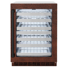 ZLINE 24 in. Touchstone Dual Zone 44 Bottle Wine Cooler with Hand Hammered Copper Glass Door - RWDO-HH-24 - The Home Selection