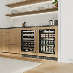 ZLINE 24 in. Touchstone Dual Zone 44 Bottle Wine Cooler With Panel Ready Glass Door - RWDPO-24 - The Home Selection