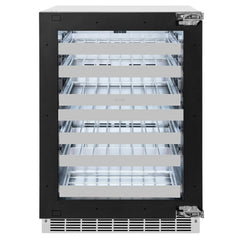 ZLINE 24 in. Touchstone Dual Zone 44 Bottle Wine Cooler With Panel Ready Glass Door - RWDPO-24 - The Home Selection
