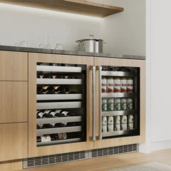 ZLINE 24 in. Touchstone Dual Zone 44 Bottle Wine Cooler With Panel Ready Glass Door - RWDPO-24 - The Home Selection
