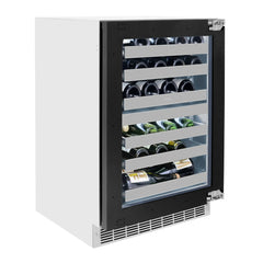 ZLINE 24 in. Touchstone Dual Zone 44 Bottle Wine Cooler With Panel Ready Glass Door - RWDPO-24 - The Home Selection