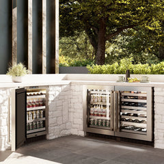 ZLINE 24 in. Touchstone Dual Zone 44 Bottle Wine Cooler With Stainless Steel Glass Door (RWDO-GS-24) - The Home Selection