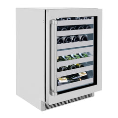 ZLINE 24 in. Touchstone Dual Zone 44 Bottle Wine Cooler With Stainless Steel Glass Door (RWDO-GS-24) - The Home Selection