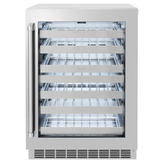 ZLINE 24 in. Touchstone Dual Zone 44 Bottle Wine Cooler With Stainless Steel Glass Door (RWDO-GS-24) - The Home Selection