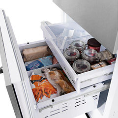 ZLINE 30" 16.1 cu. ft. Built-In 2-Door Bottom Freezer Refrigerator with Internal Water and Ice Dispenser in Fingerprint Resistant Stainless Steel (RBIV-SN-30) - The Home Selection