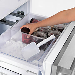 ZLINE 30" 16.1 cu. ft. Built-In 2-Door Bottom Freezer Refrigerator with Internal Water and Ice Dispenser in Fingerprint Resistant Stainless Steel (RBIV-SN-30) - The Home Selection