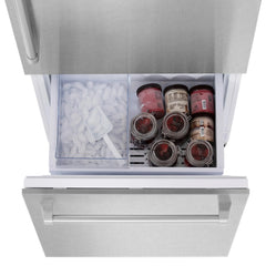 ZLINE 30" 16.1 cu. ft. Built-In 2-Door Bottom Freezer Refrigerator with Internal Water and Ice Dispenser in Fingerprint Resistant Stainless Steel (RBIV-SN-30) - The Home Selection