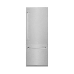 ZLINE 30" 16.1 cu. ft. Built-In 2-Door Bottom Freezer Refrigerator with Internal Water and Ice Dispenser in Fingerprint Resistant Stainless Steel (RBIV-SN-30) - The Home Selection