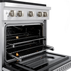 ZLINE 30 in. 4.2 cu. ft. 4 Burner Gas Range with Convection Gas Oven in Stainless Steel - SGR30 - The Home Selection