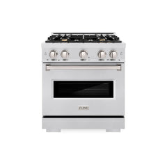 ZLINE 30 in. 4.2 cu. ft. Classic Gas Range with Convection Gas Oven with 4 Brass Burners - CGR - The Home Selection