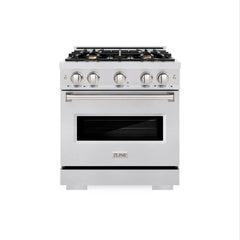 ZLINE 30 in. 4.2 cu. ft. Classic Gas Range with Convection Gas Oven with 4 Brass Burners - CGR - The Home Selection