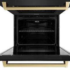 ZLINE 30 in. Autograph Double Wall Oven with Air Fry in Black Stainless - WADBZ-30 - The Home Selection