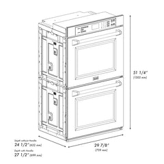 ZLINE 30 in. Autograph Edition Professional True Convection Double Wall Oven with Air Fry and Self Clean - The Home Selection