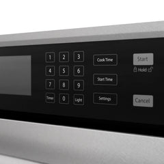 ZLINE 30 in. Autograph Edition Professional True Convection Single Wall Oven with Air Fry and Self Clean in DuraSnow® Stainless Steel - WASSZ-30 - The Home Selection
