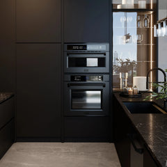 ZLINE 30 in. Professional True Convection Single Wall Oven with Air Fry and Self Clean in Black Stainless Steel - WASB-30 - The Home Selection