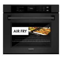 ZLINE 30 in. Professional True Convection Single Wall Oven with Air Fry and Self Clean in Black Stainless Steel - WASB-30 - The Home Selection