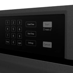 ZLINE 30 in. Professional True Convection Single Wall Oven with Air Fry and Self Clean in Black Stainless Steel - WASB-30 - The Home Selection