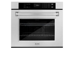 ZLINE 30 in. Professional True Convection Single Wall Oven with Air Fry and Self Clean in DuraSnow® Stainless Steel - WASS-30 - The Home Selection